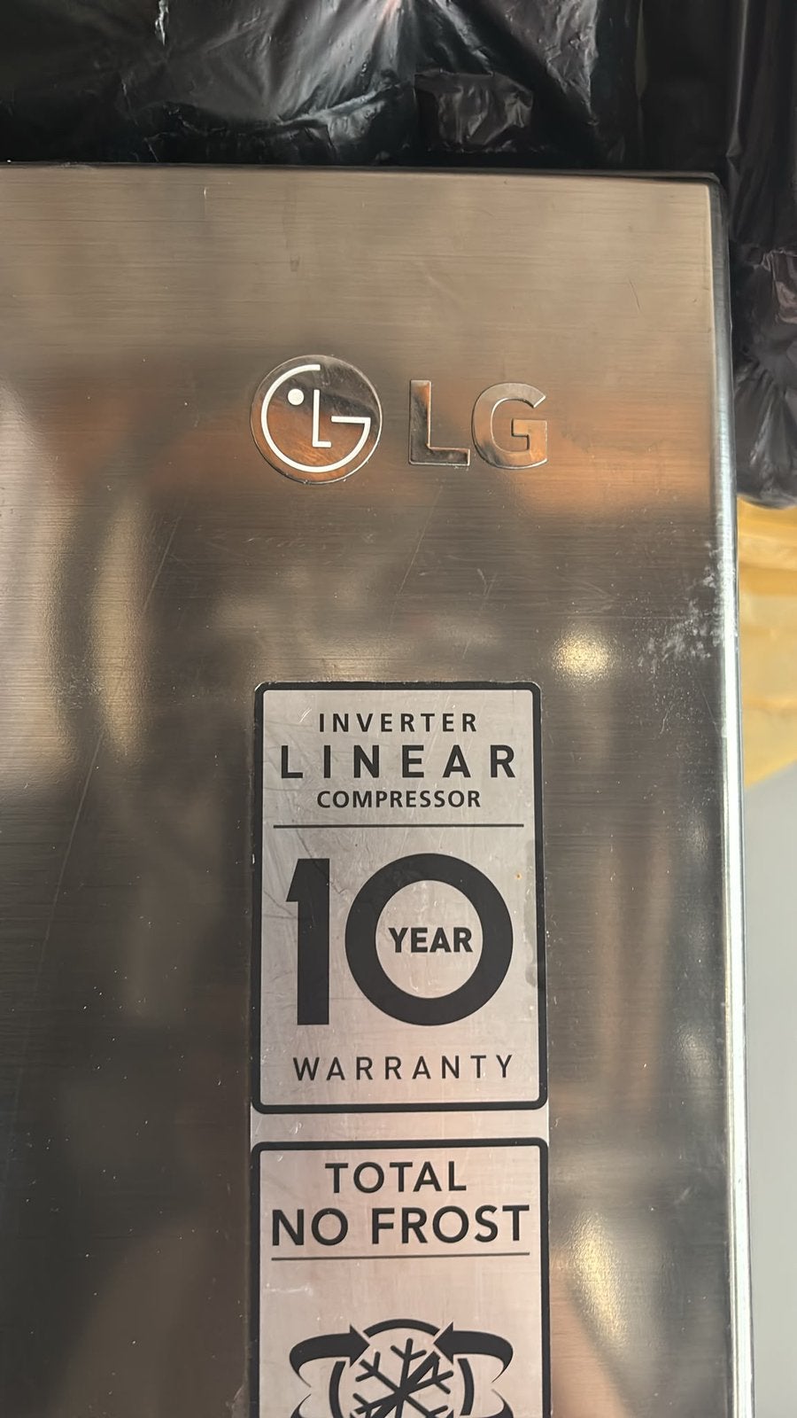 LG Koelkast met aparte vriezer en Total No Frost, Ophalen, Gebruikt, 200 liter of meer, 60 cm of meer