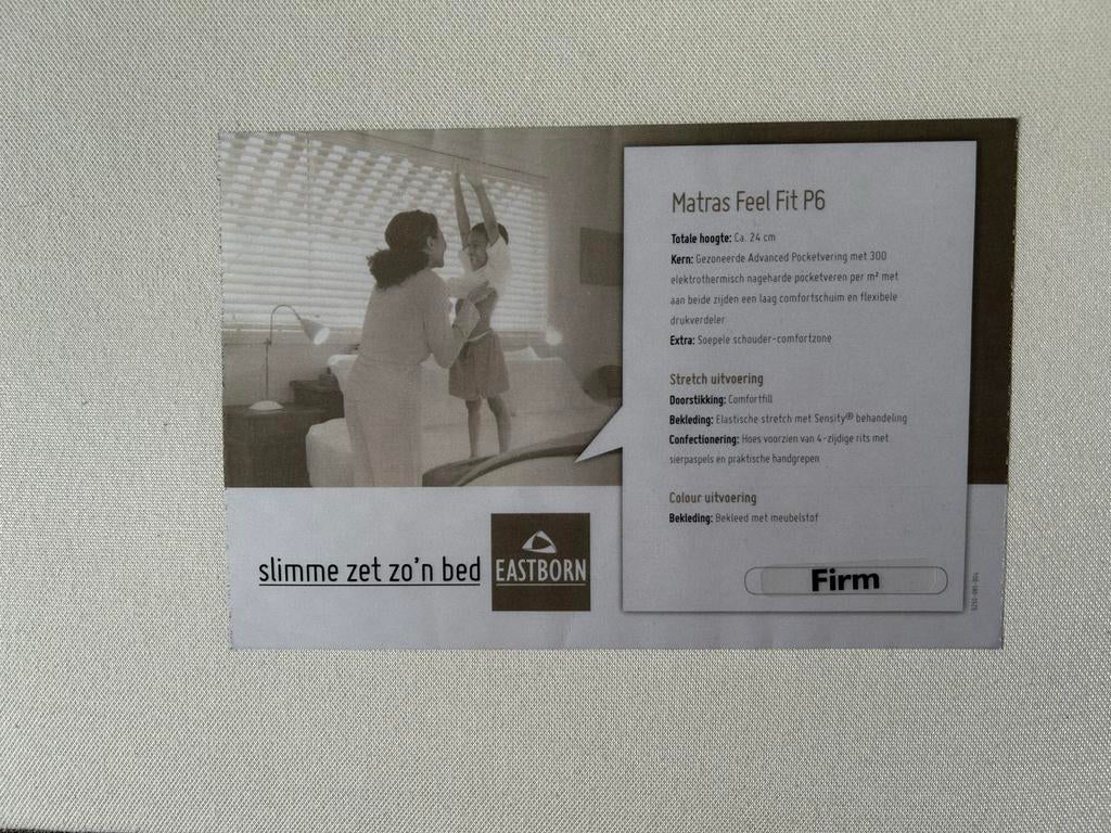 Eastborn boxspring met topper 180x210 taupe, Gebruikt, Bruin, 210 cm, Tweepersoons