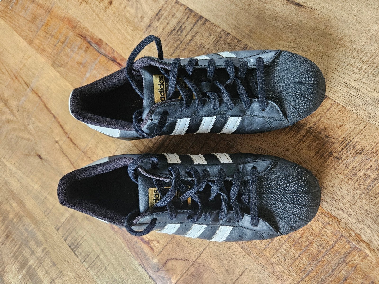 Adidas Superstar Sneakers Zwart Maat 42 2/3, Zwart, Ophalen of Verzenden, Sneakers of Gympen, Adidas