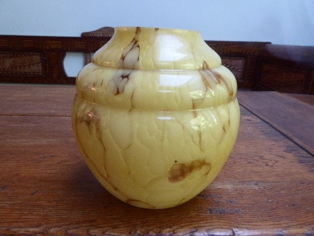 Art deco opaline vaas, Scailmont – Henri Heemskerk, Ophalen of Verzenden