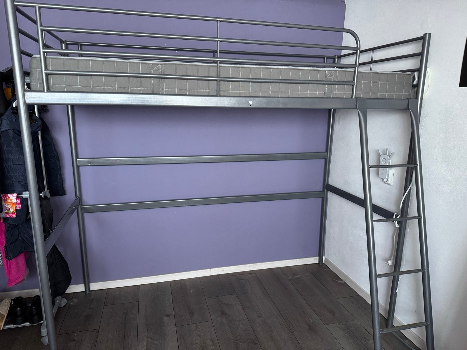 IKEA TUFFING hoogslaper met matras, Ophalen, Gebruikt, Eenpersoons, 160 tot 180 cm