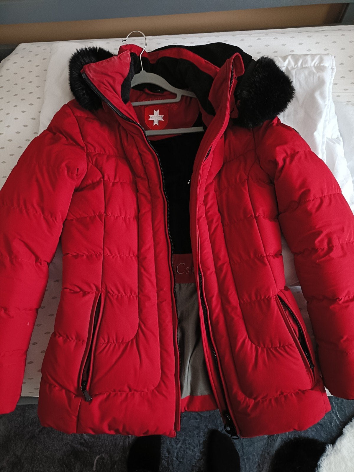Wellensteyn Winterjas Rood - Maat S, Kleding | Dames, Ophalen, Wellensteyn, Zo goed als nieuw, Maat 36 (S)
