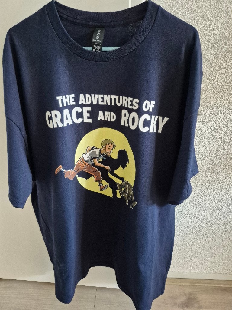 Project Hail Mary t-shirt The Adventures of Grace and Rocky, Ophalen of Verzenden, Nieuw, Overige maten, Blauw