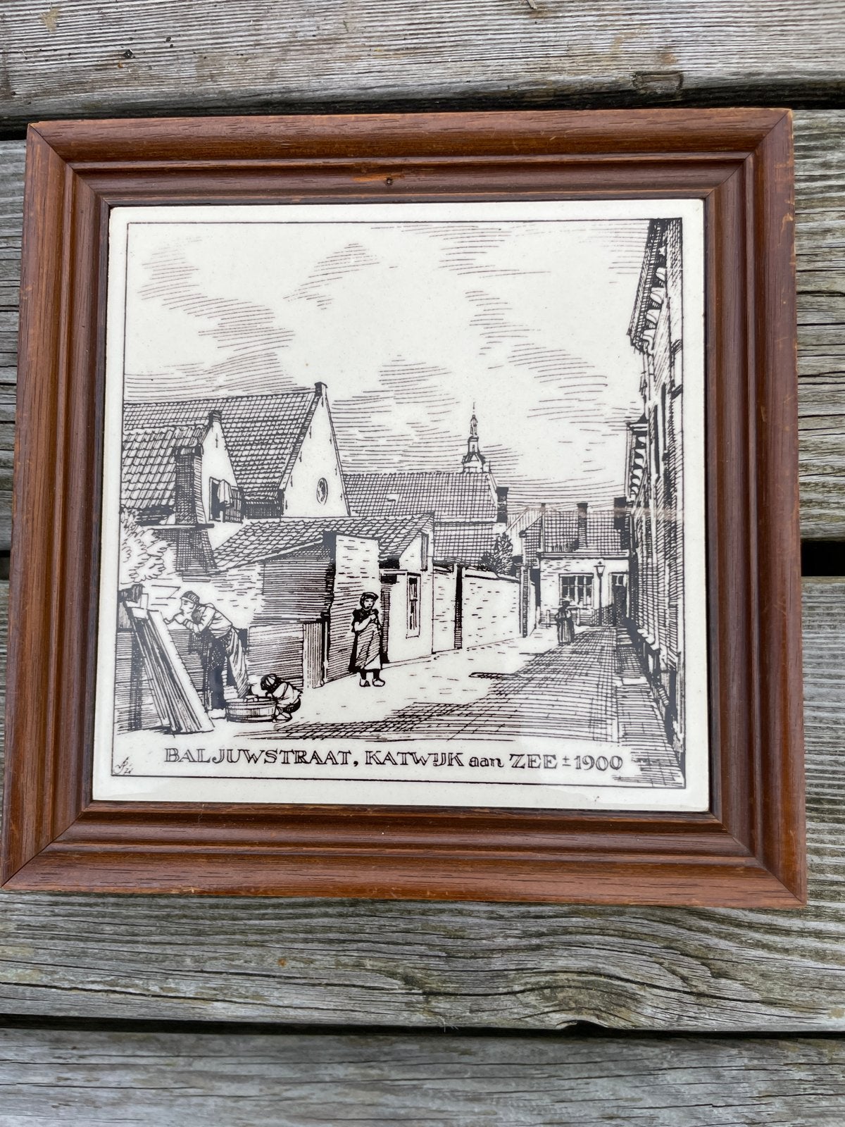 Tegeltableau Katwijk aan Zee 1900 - Plateelbakkerij Schoonho, Antiek en Kunst, Ophalen of Verzenden