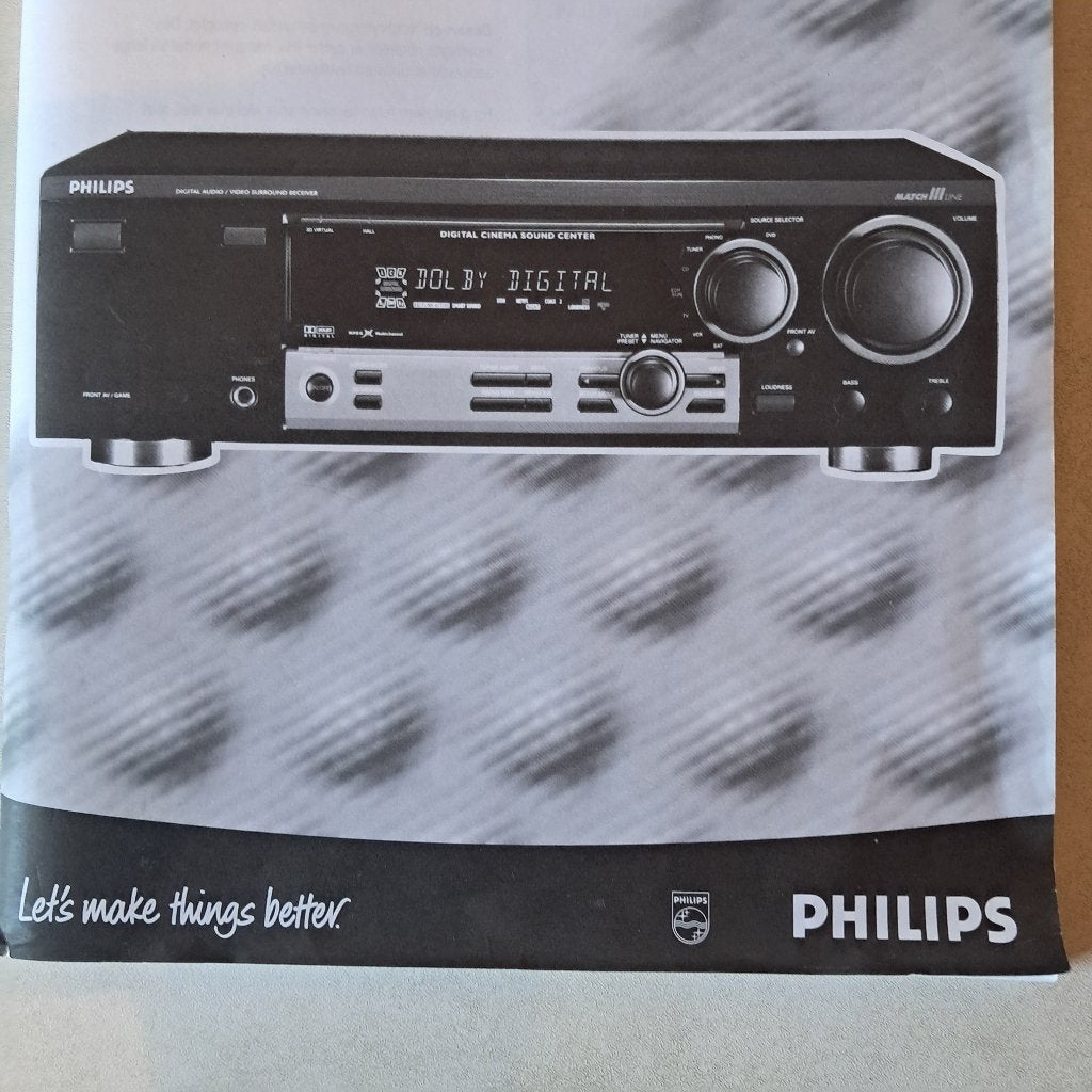 Philips FR975 Digital Surround Receiver. LG CD/DVD player., Gebruikt, 60 tot 120 watt, Stereo, Ophalen
