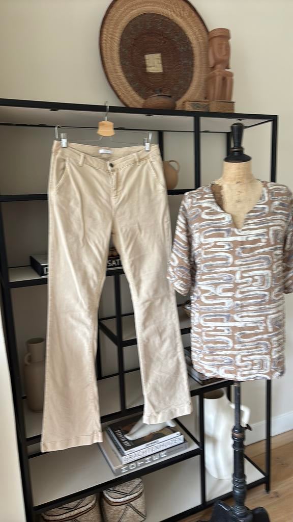 by-bar stretch broek camel flair model maat L nieuw!!, Verzenden, Beige, Maat 42/44 (L), Nieuw