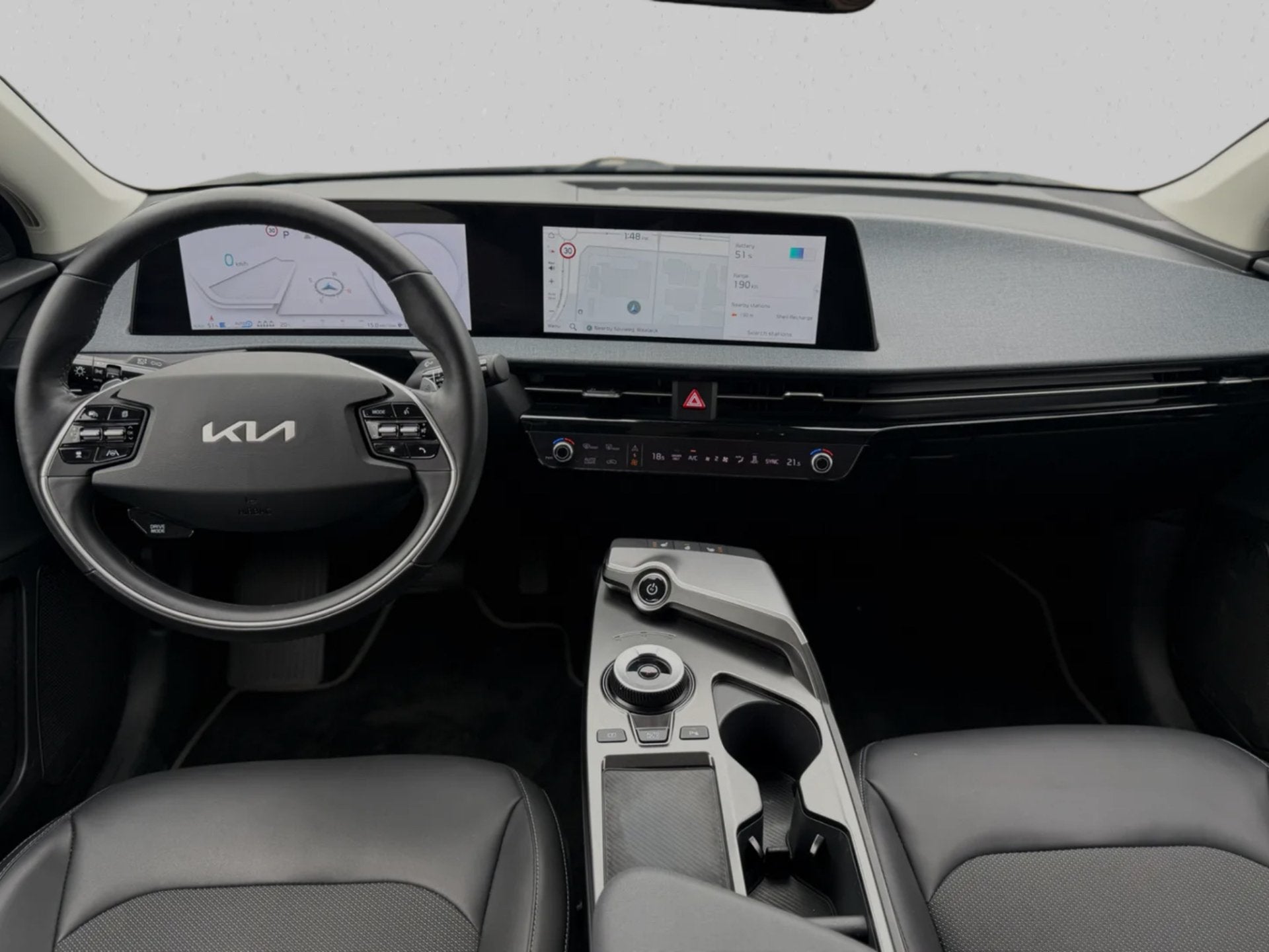 Kia EV6 Air 58 kWh 99% SoH. (NL-auto Dealer OndH, 1e Eig, Na, Auto's, Automaat, Gebruikt, Lichtsensor, Zwart