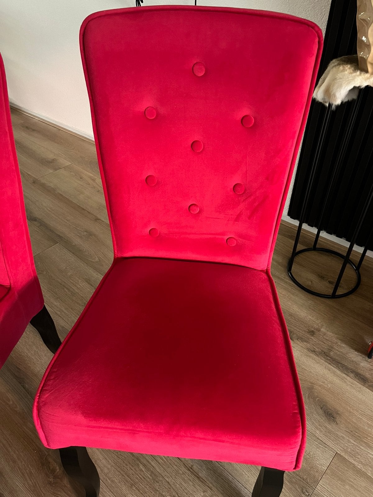 Eethoekstoelen 4, Ophalen, Zo goed als nieuw, Rood, Stof