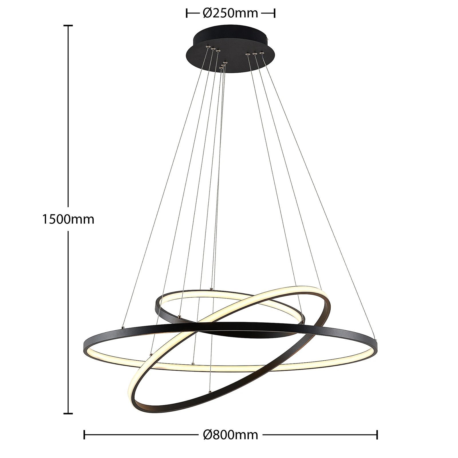 LED hanglamp met 3 ringen dimbaar, Ophalen, Zo goed als nieuw