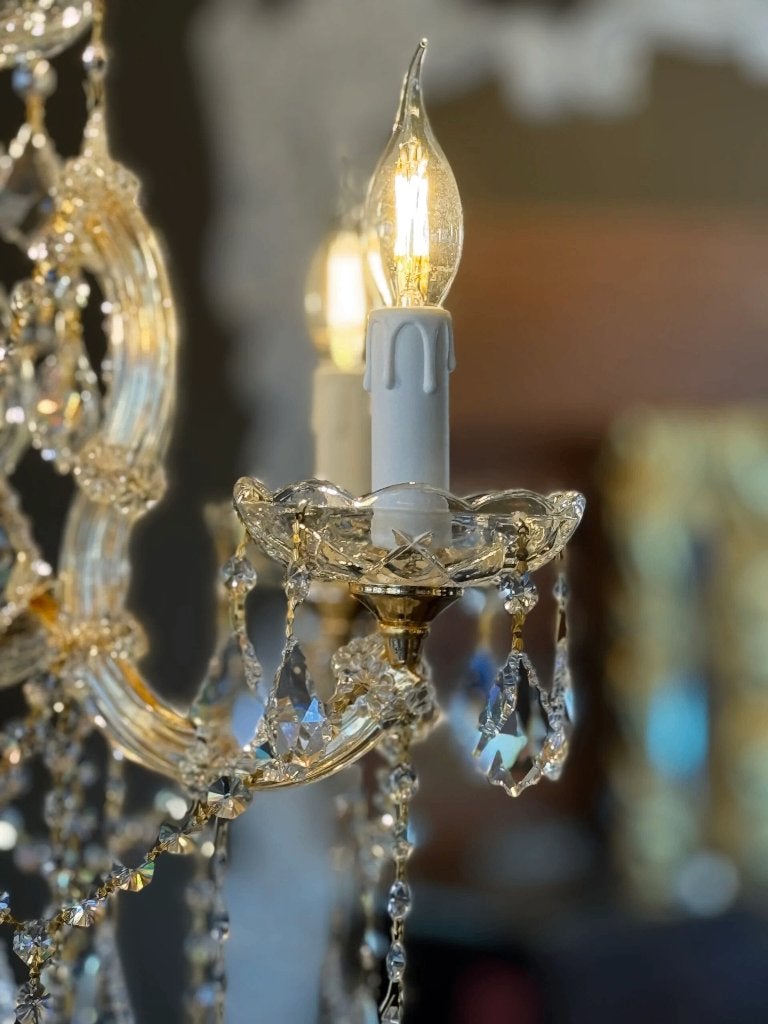 Maria Theresia Swarovski Kristal Kroonluchter GOUD 5 LiCHTS, Verzenden, Nieuw