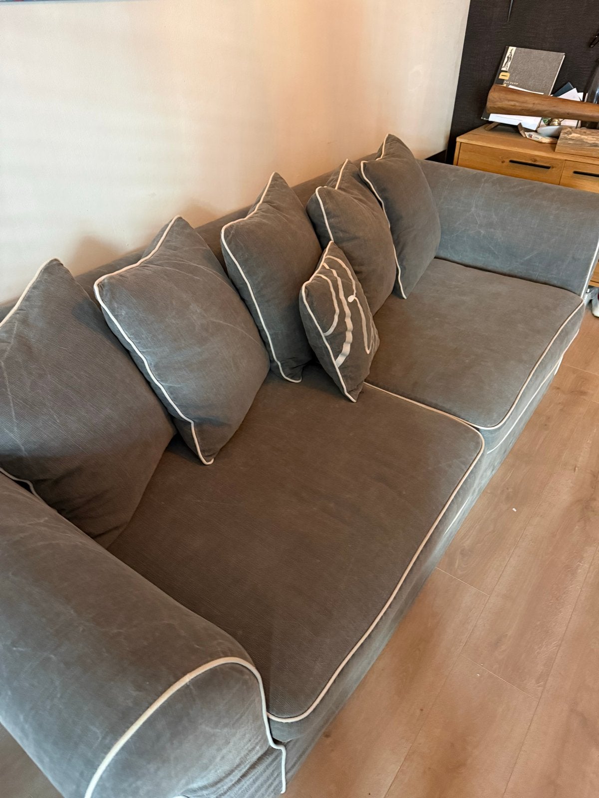 Rivièra Maison Kensington 3,5-zits bank, Ophalen, Gebruikt, 75 tot 100 cm, Rechte bank