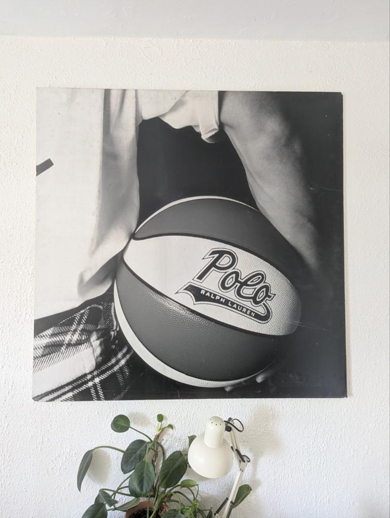 Polo Ralph Lauren Basketbal Canvas, Huis en Inrichting, Ophalen, 50 tot 75 cm, Zo goed als nieuw, Schilderij