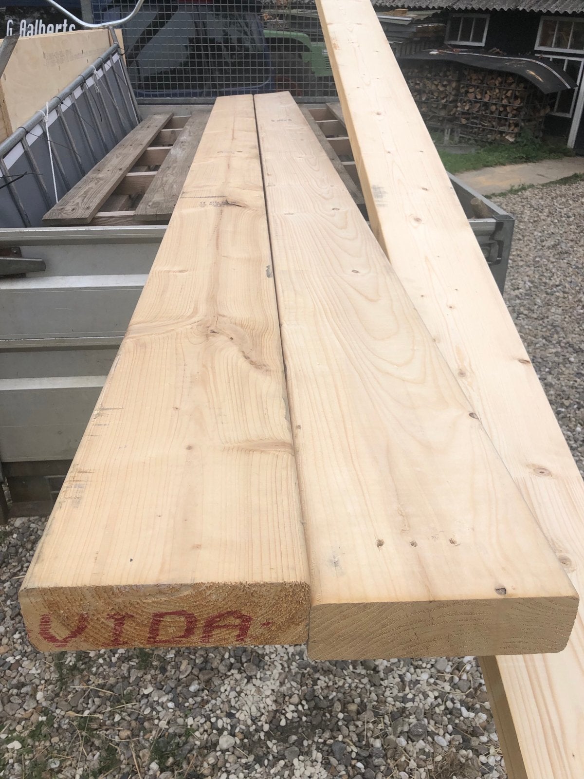 Houten balken  gordingen, 210x70mm, Ophalen of Verzenden, Gebruikt