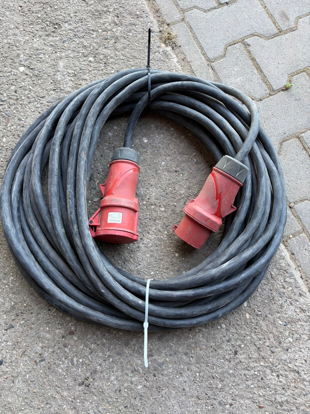 32A krachtstroom verlengkabel 23m 5G6, Doe-het-zelf en Verbouw, Elektra en Kabels, Ophalen of Verzenden, Zo goed als nieuw, Kabel of Snoer