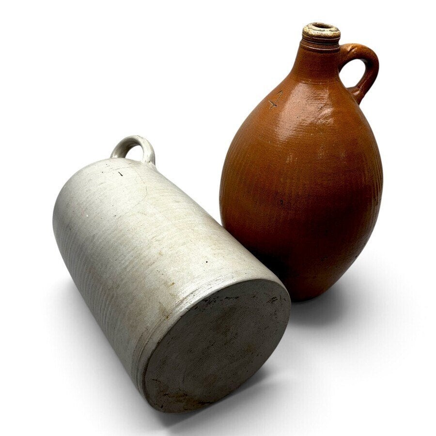 Twee gres kruiken, waarvan 1 18e eeuws nr. 4, Antiek en Kunst, Ophalen of Verzenden