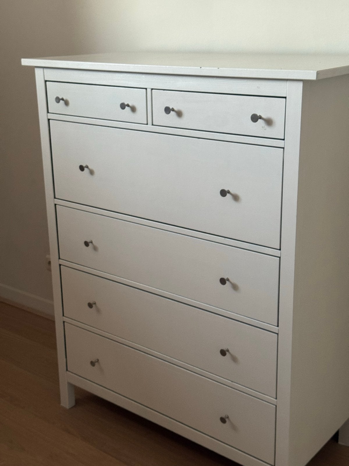 IKEA Hemnes - Witte ladekast met 6 laden - Gebruikt, Huis en Inrichting, Kasten | Ladekasten, Gebruikt, 5 laden of meer, 100 tot 150 cm