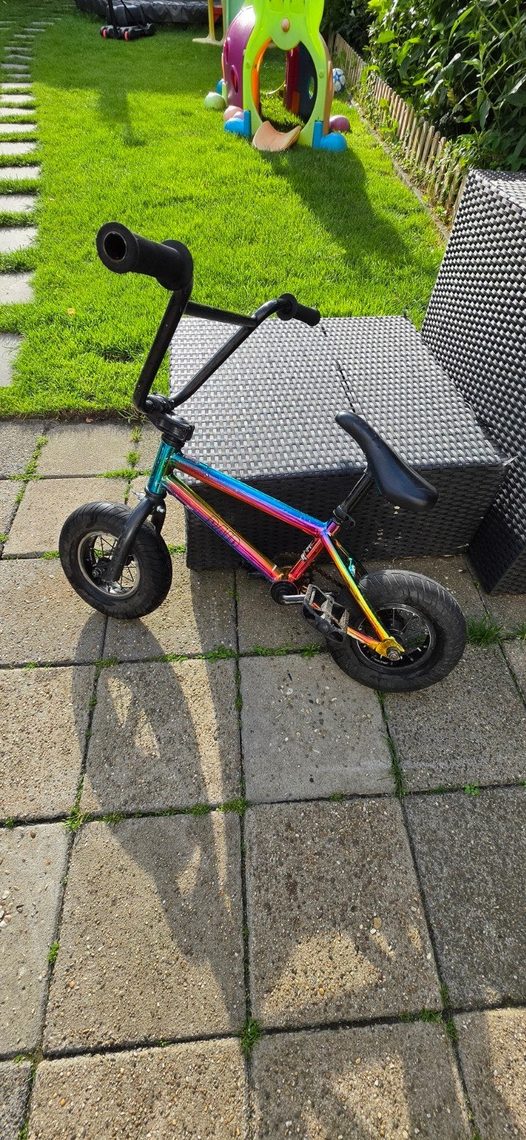 Mini BMX Radd met regenboogkleuren, Fietsen en Brommers, Ophalen, Gebruikt, Staal, Velgrem