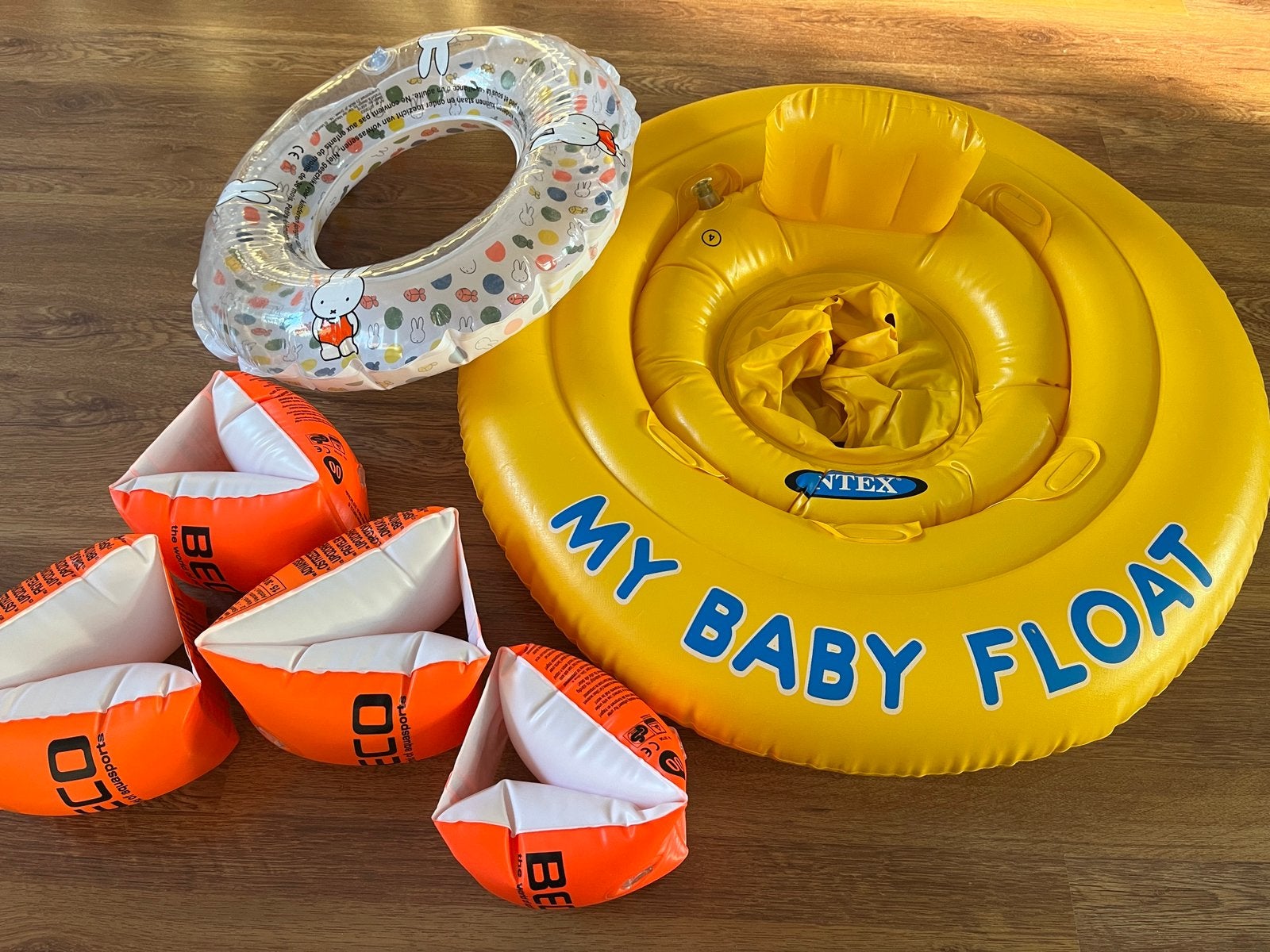 Zwemhulpmiddelen: My Baby Float en zwembandjes, Kinderen en Baby's, Gebruikt, Jongetje of Meisje, One size, Ophalen of Verzenden