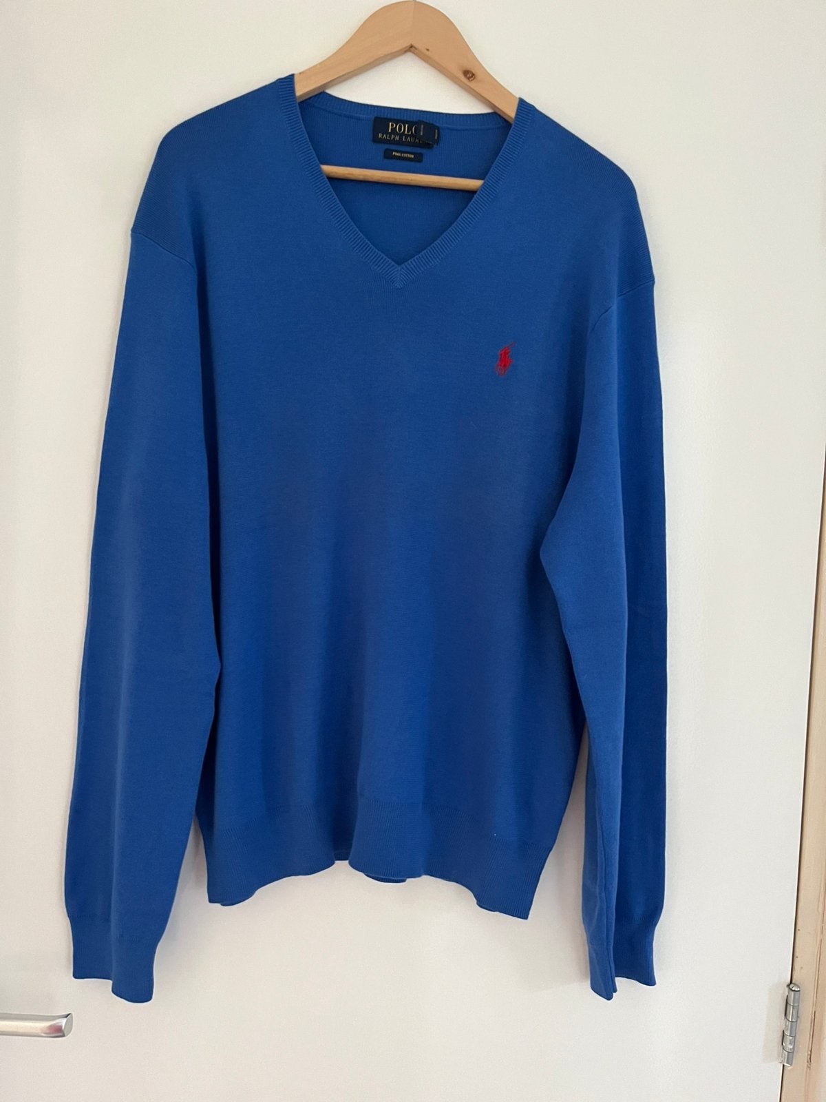 Ralph Lauren trui, Ophalen of Verzenden, Zo goed als nieuw, Maat 52/54 (L), Blauw