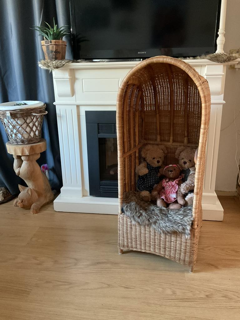 Stoere Rotan kinder Strandstoel, Bruin, Ophalen of Verzenden, Zo goed als nieuw, Eén