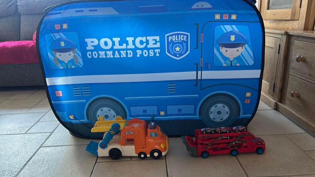 Speelgoed Opvouwbare tent en auto’s, Ophalen, Zo goed als nieuw