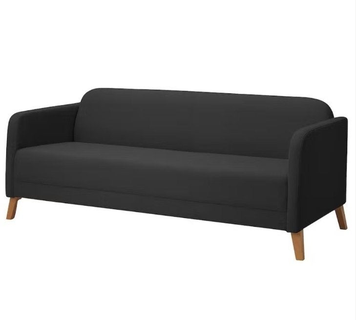 Zeer nette 3-zitsbank, Vissle donkergrijs, LINANÄS, Ophalen, 150 tot 200 cm, Driepersoons, 75 tot 100 cm