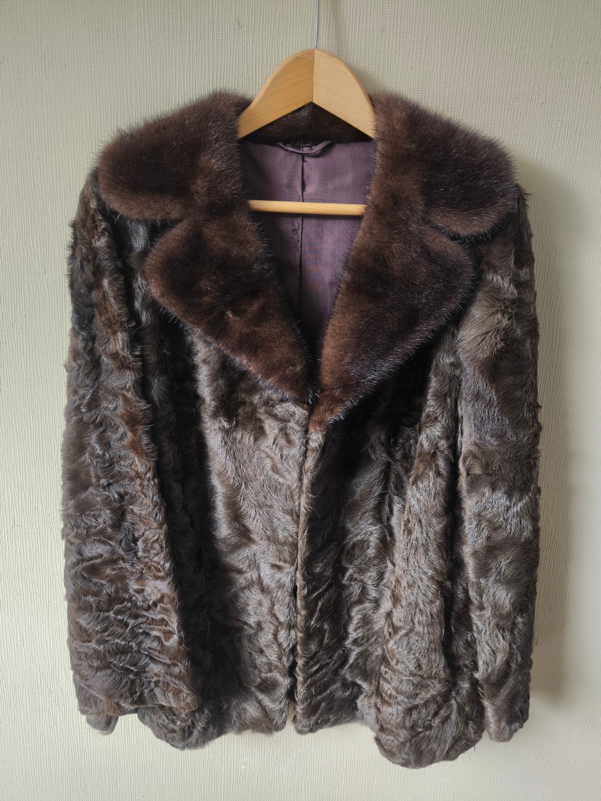Vintage Bruine Bontjas - Maat M, Maat 38/40 (M), Bruin, Ophalen of Verzenden, Onbekend