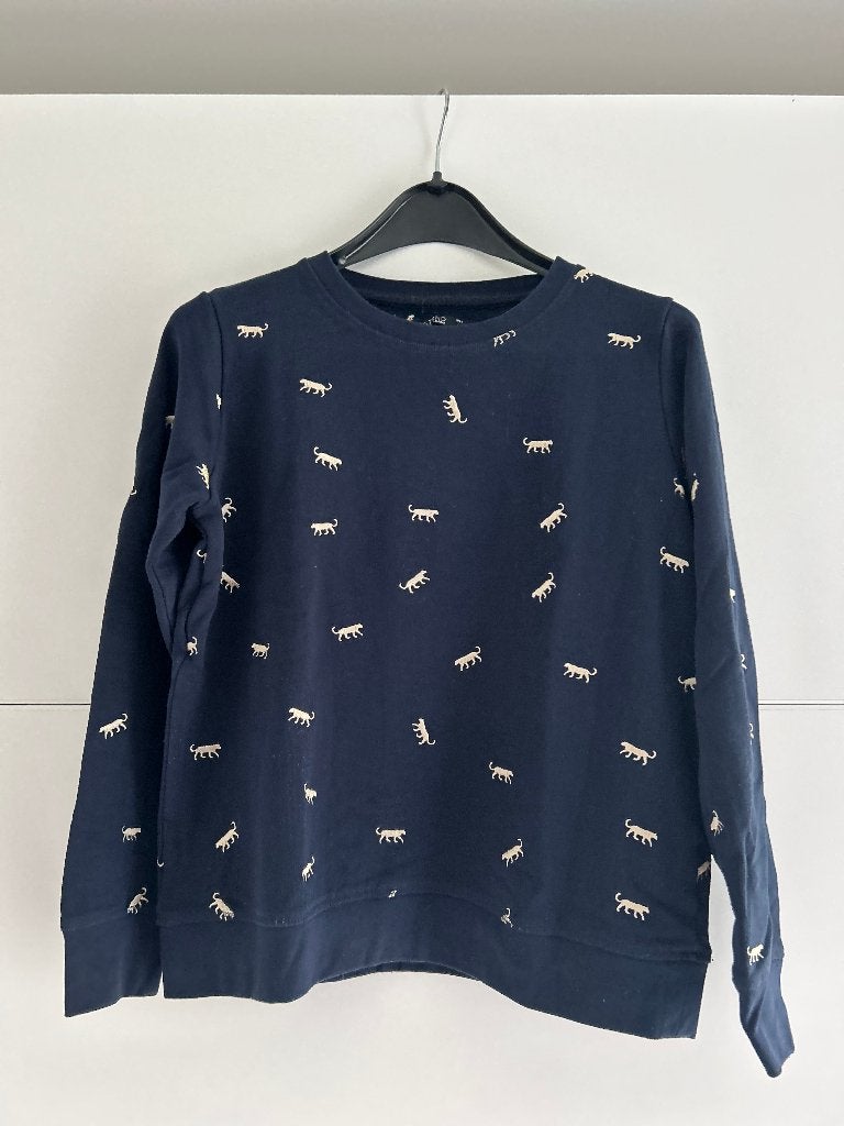 Bel & Bo donkerblauwe trui met tijgers, Kleding | Dames, Blauw, Ophalen of Verzenden, Gedragen, Maat 42/44 (L)