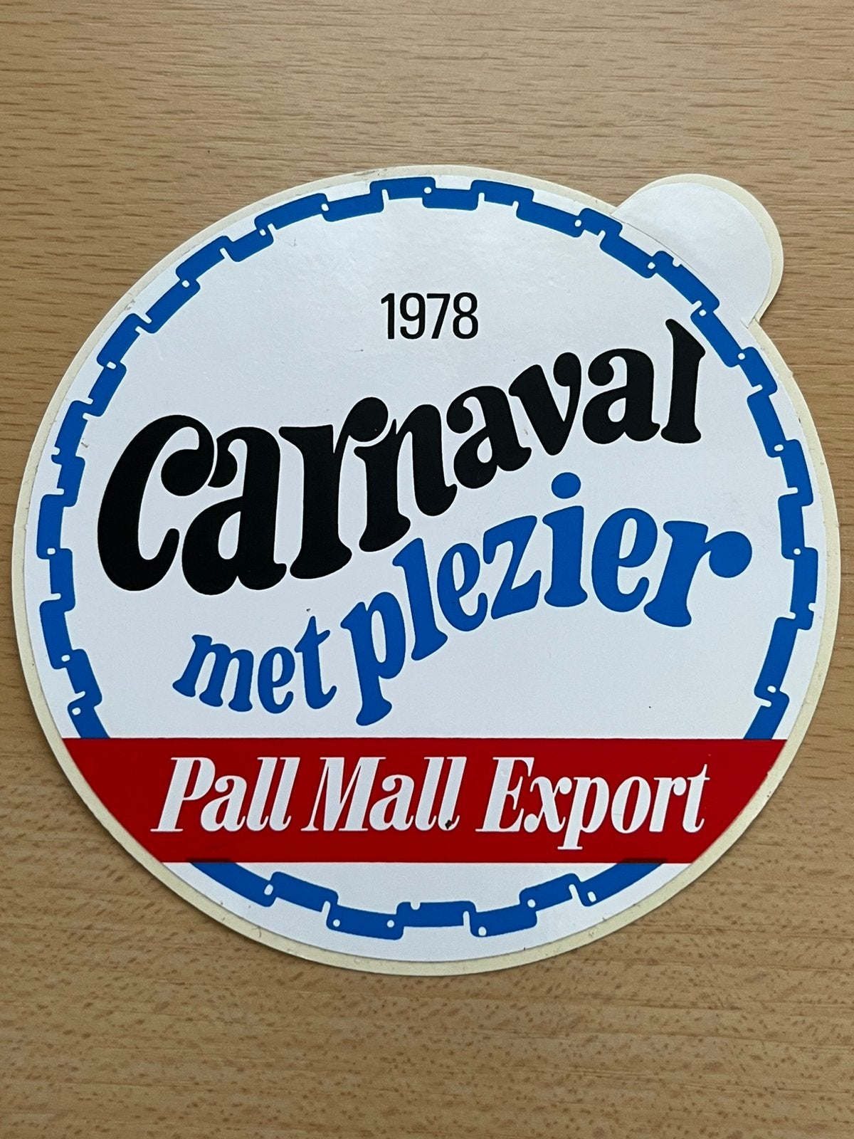 Retro sticker Pall Mall 1978, Verzenden, Zo goed als nieuw