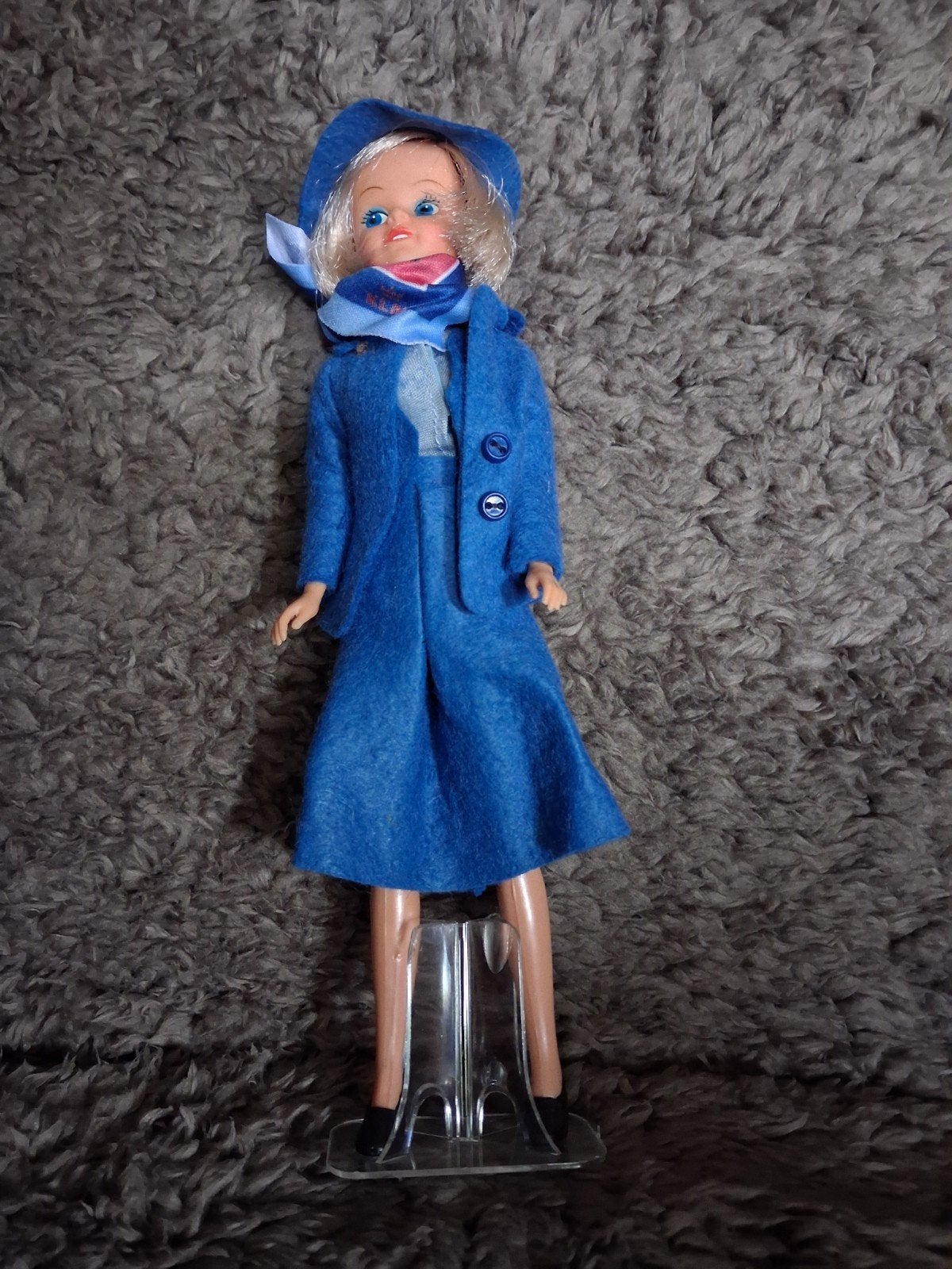 Vintage KLM Stewardess Pop - Compleet met Originele Doos, Ophalen of Verzenden, Gebruikt, Pop