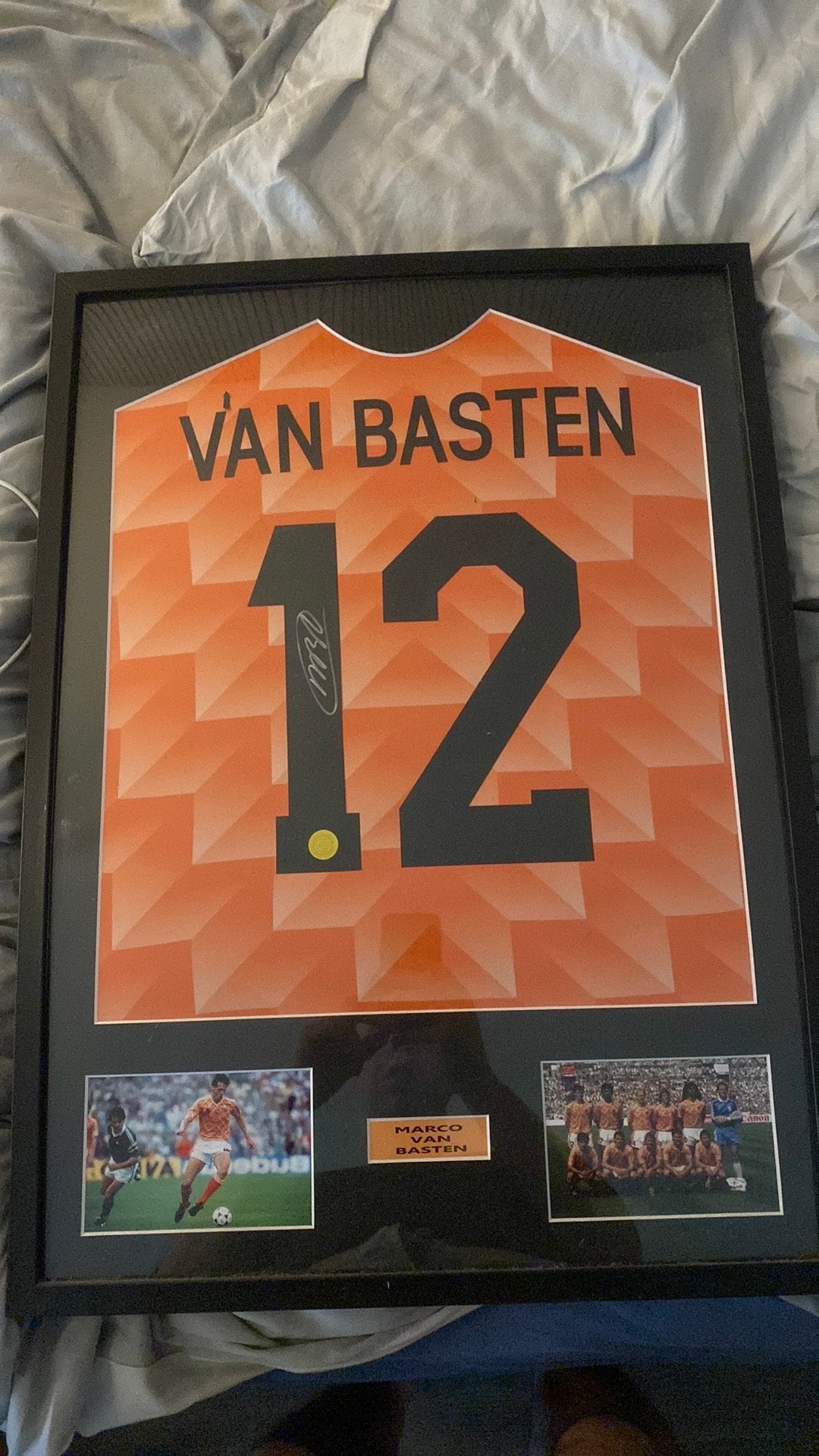 Marco van Basten gesigneerd shirt EK’88, Verzamelen, Ophalen of Verzenden, Nieuw, Ajax, Overige typen