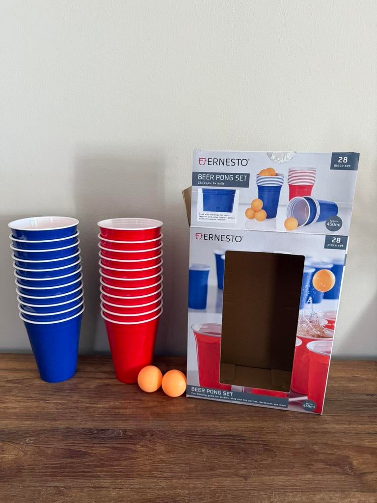 Beer pong set, Ophalen of Verzenden, Zo goed als nieuw