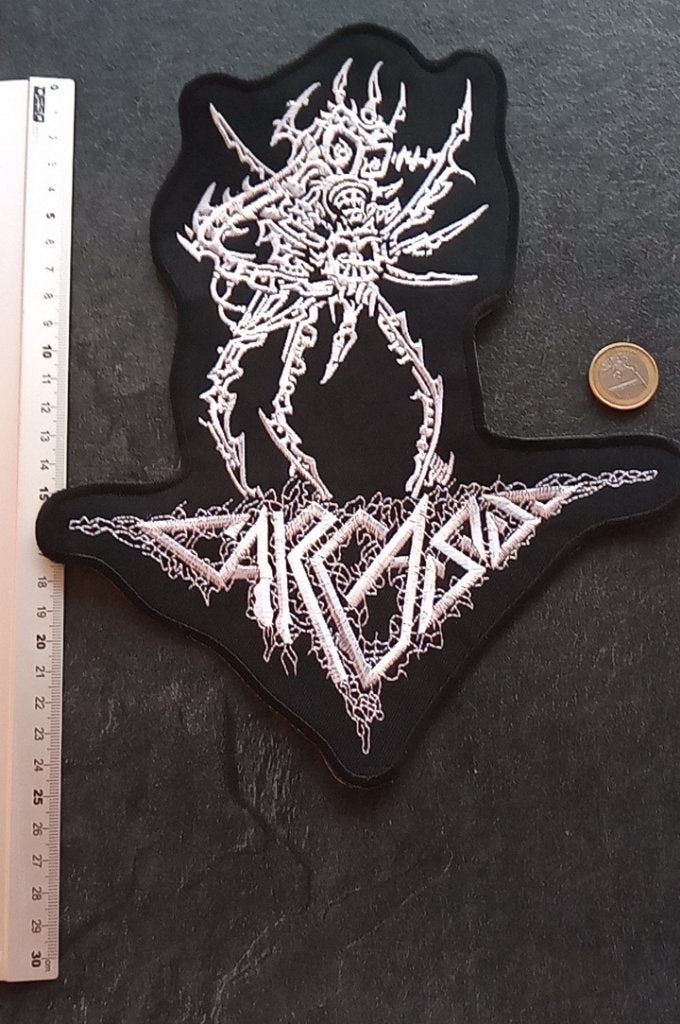 Carcass leuke shaped embroidered backpatch metal 23 x 27 cm, Verzamelen, Verzenden, Nieuw, Kleding