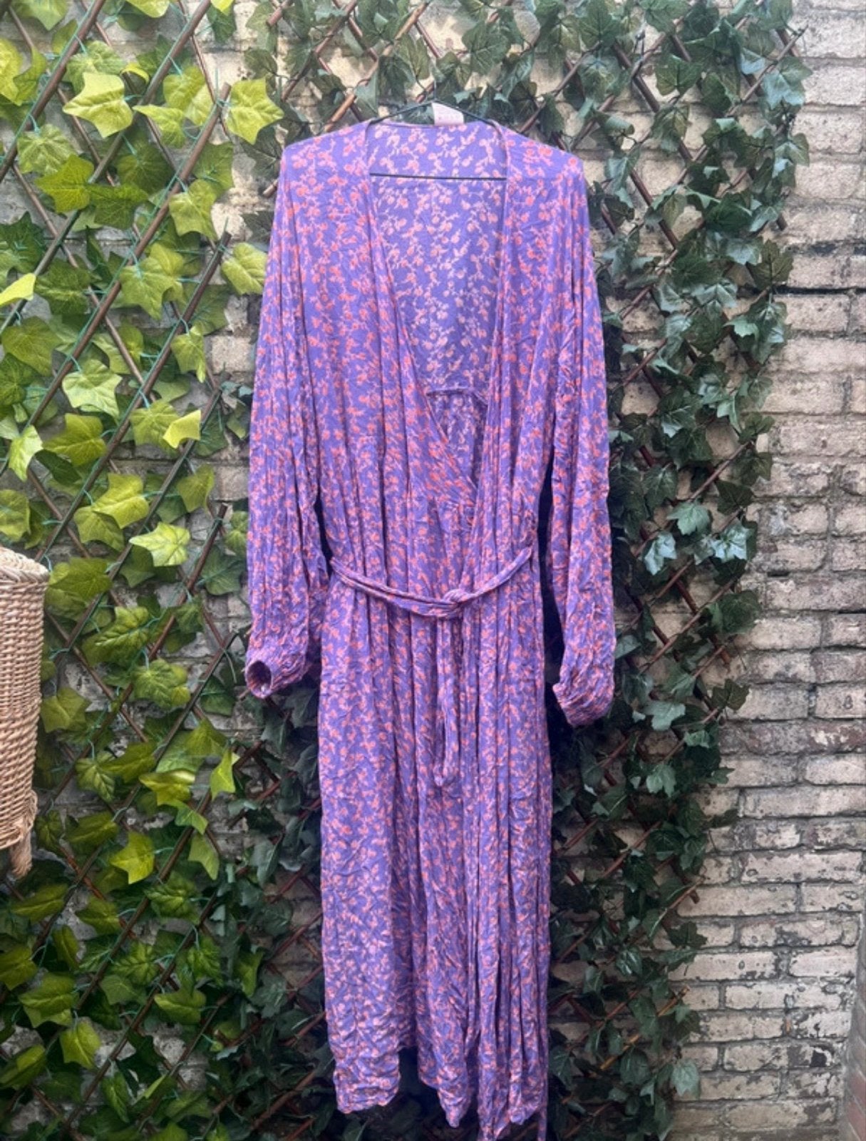 Joyas Vida Paarse wikkeljurk met bloemenprint, Maat 38/40 (M), Paars, Ophalen of Verzenden, Zo goed als nieuw