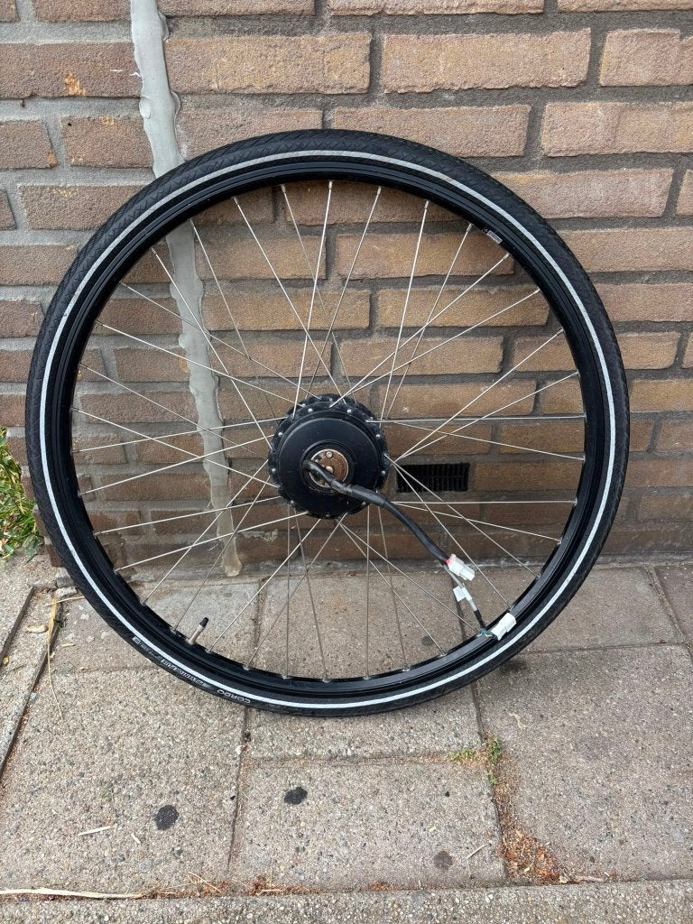 Voorwiel Gazelle met Panasonic motor, Gebruikt, Overige materialen, Overige typen, Gazelle fiets