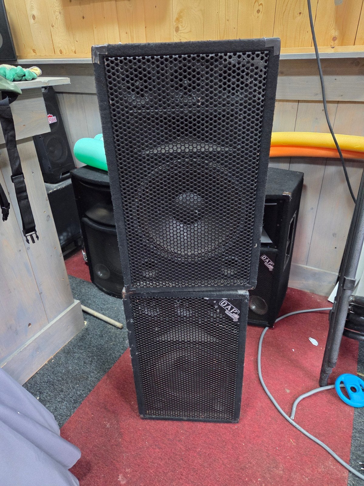 DAP Audio luidsprekers - Set van 2, Gebruikt, 120 watt of meer, Front, Rear of Stereo speakers, Ophalen