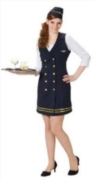 Nieuw een Mooie Stuwardes outfit mt 42, Carnaval, Maat 42/44 (L), Nieuw, Ophalen of Verzenden