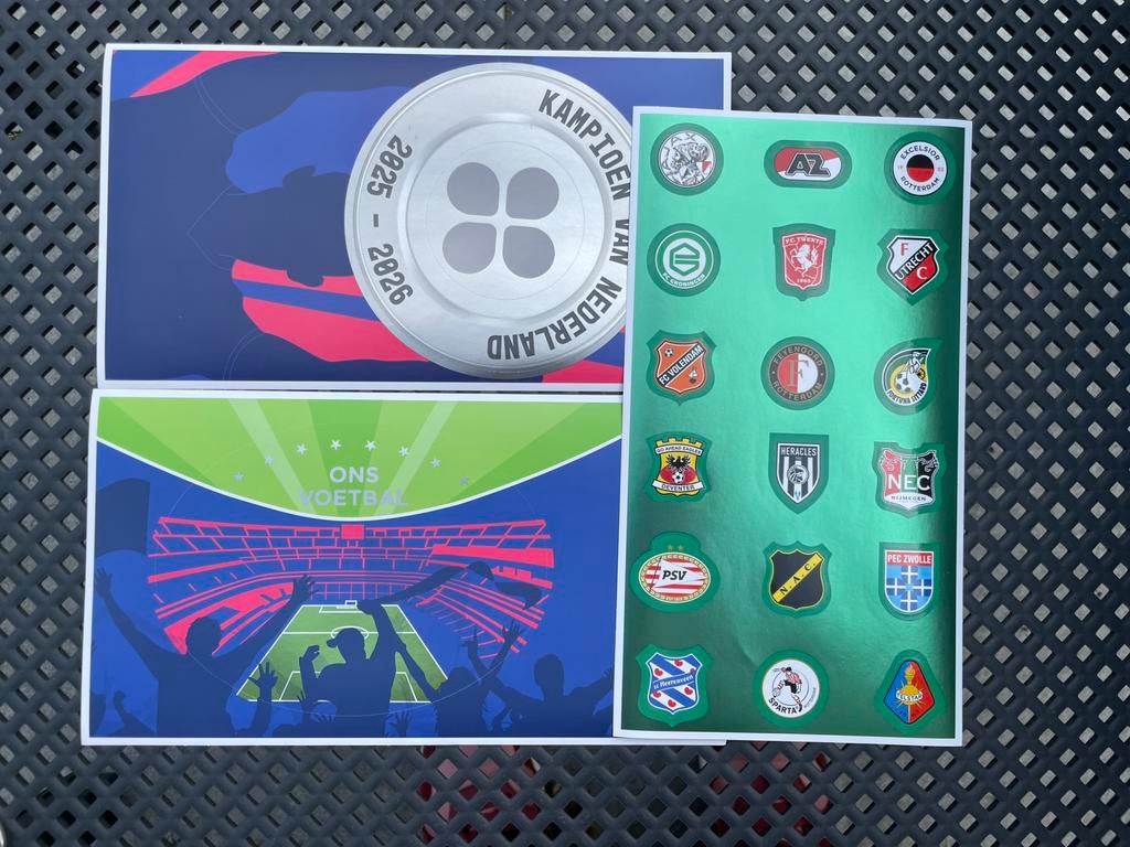 Plus voetbalstickers - set 3 grote stuckers, Plus, Ophalen of Verzenden
