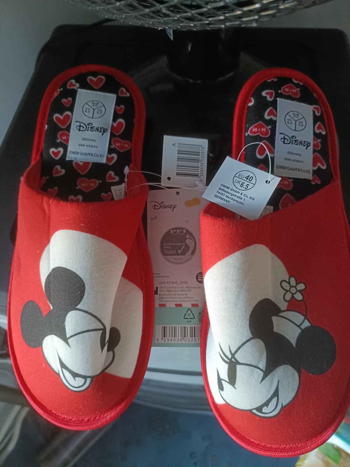 Nieuwe Mickey Mouse pantoffels, maat 40, Disney, Nieuw, Ophalen of Verzenden, Pantoffels of Sloffen
