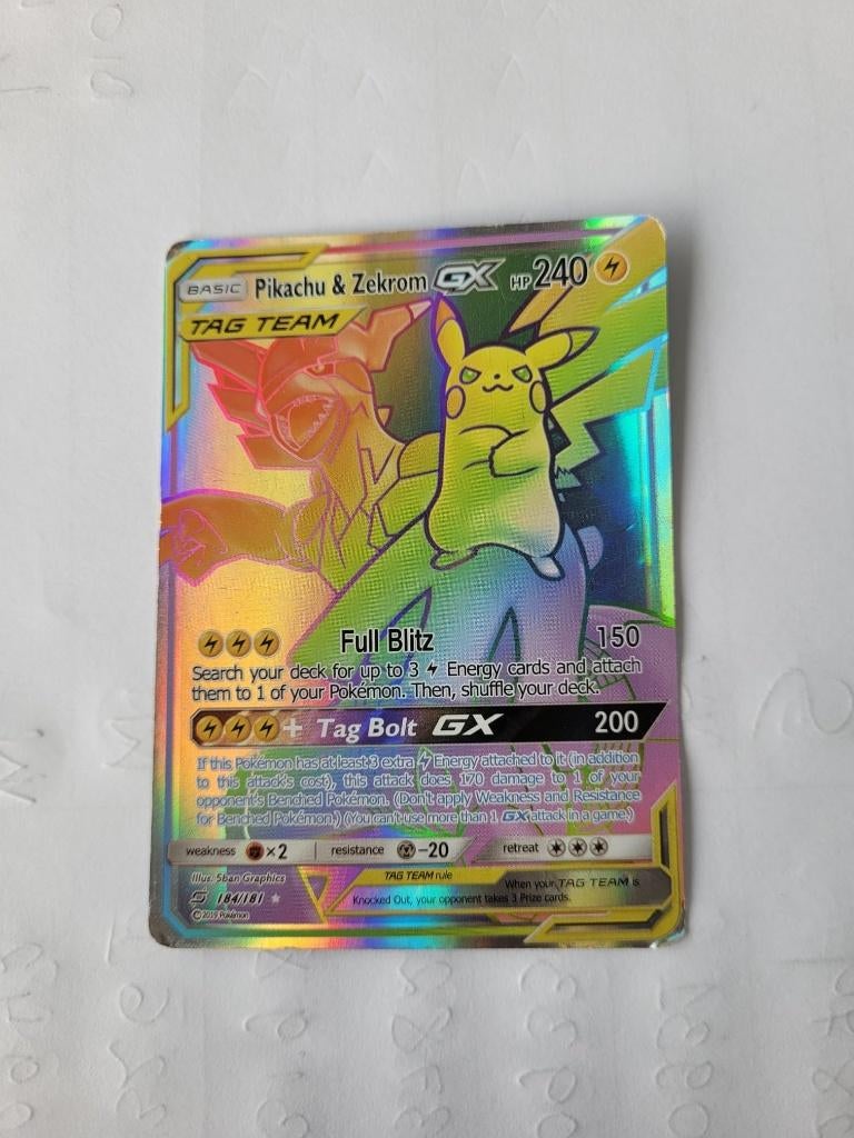 Pikachu & Zekrom, Ophalen of Verzenden, Gebruikt, Losse kaart
