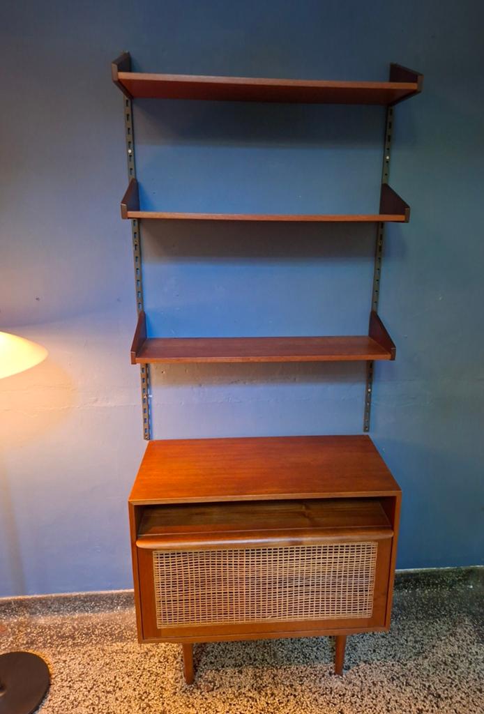 Mooi modulair wandsysteem teak, Huis en Inrichting, Ophalen, 25 tot 50 cm, 50 tot 100 cm, Minder dan 100 cm