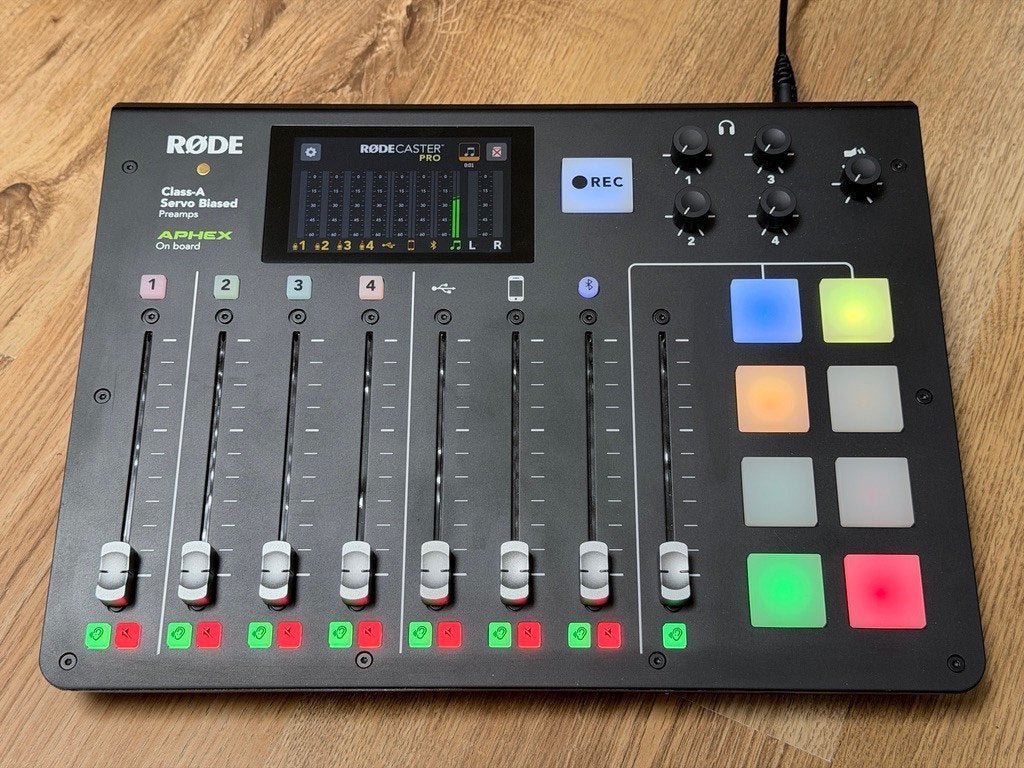 Rodecaster Pro in nieuwstaat met Decksaver, Muziek en Instrumenten, Mengpanelen, Ophalen of Verzenden, Nieuw, 5 tot 10 kanalen