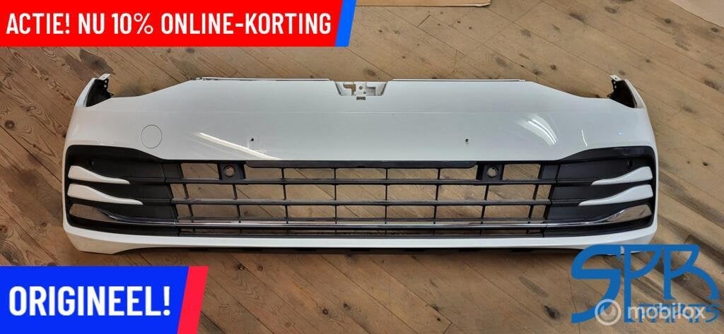GOLF 8 VIII LC9A STYLE Voorbumper CHROOM 5H0807221J GEBRUIKT, Auto-onderdelen, Gebruikt, Ophalen of Verzenden, Bumper, Volkswagen