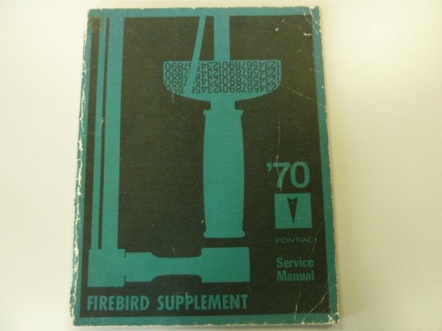 1970 Pontiac Firebird Supplement Service Manual USA, Verzenden, Gelezen, Overige merken