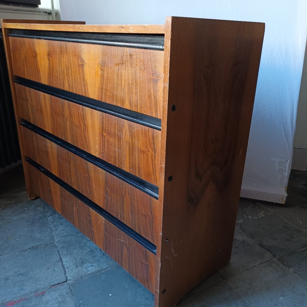 Vintage jaren '60 schoenenkast palissander fineer, Ophalen, Gebruikt, Vintage jaren '60