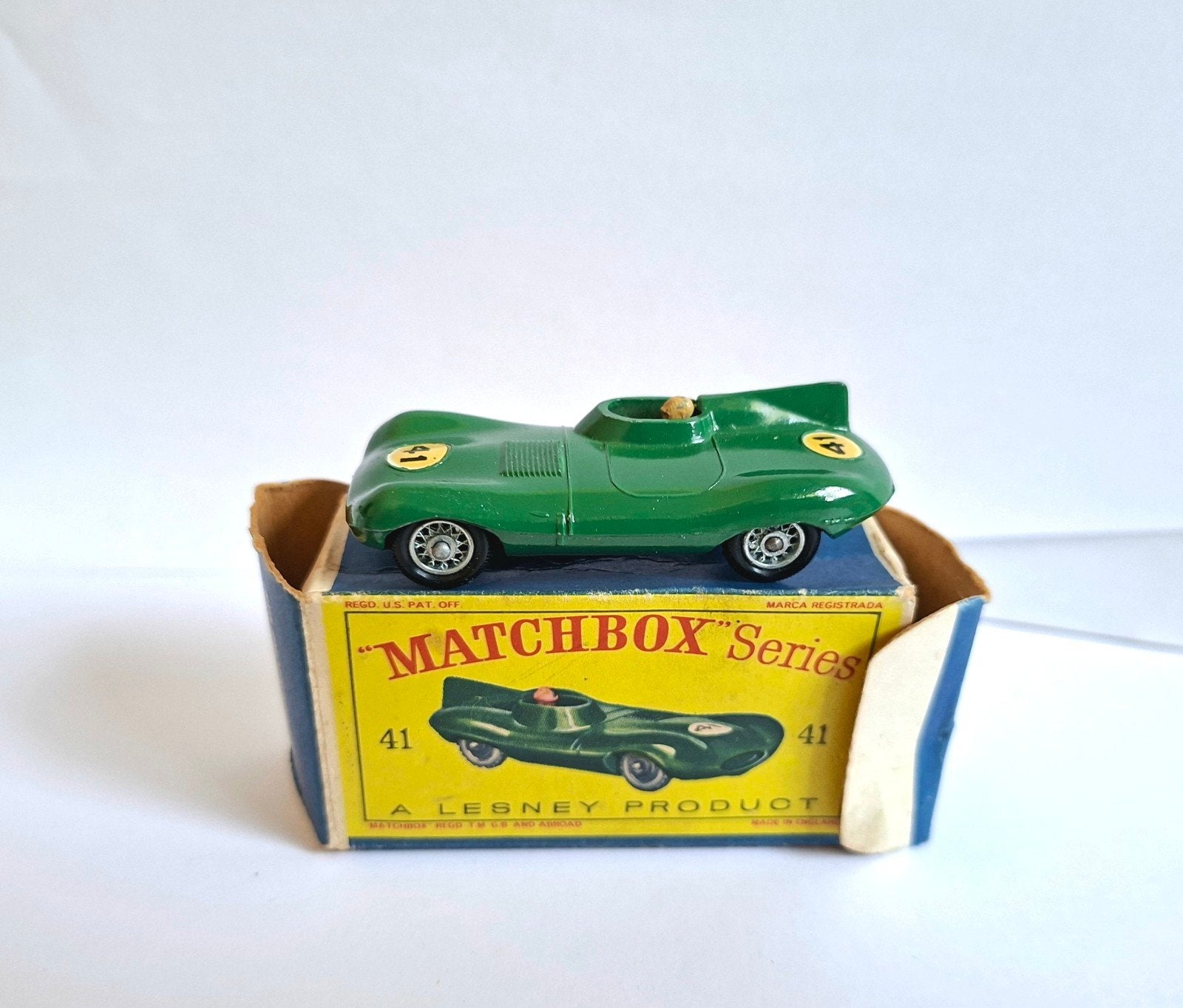 Matchbox 41 jaguar D type, Ophalen of Verzenden, Auto, Matchbox
