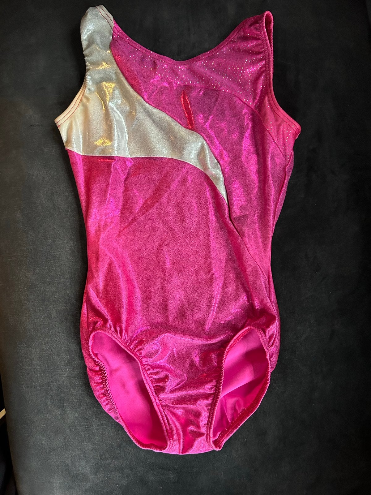Turnpakje maat 140 roze/zilver, Kindermaat 122 t/m 140, Ophalen of Verzenden, Roze, Turnpak(je)