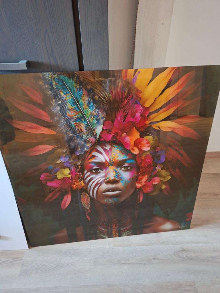 Schilderij van glas, 100 x 100 cm, Ophalen of Verzenden