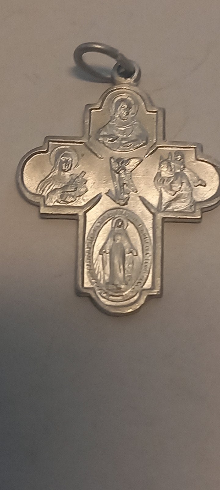 Vintage Vierweg Kruis Medaille - Heiligen & Maria, Ophalen of Verzenden