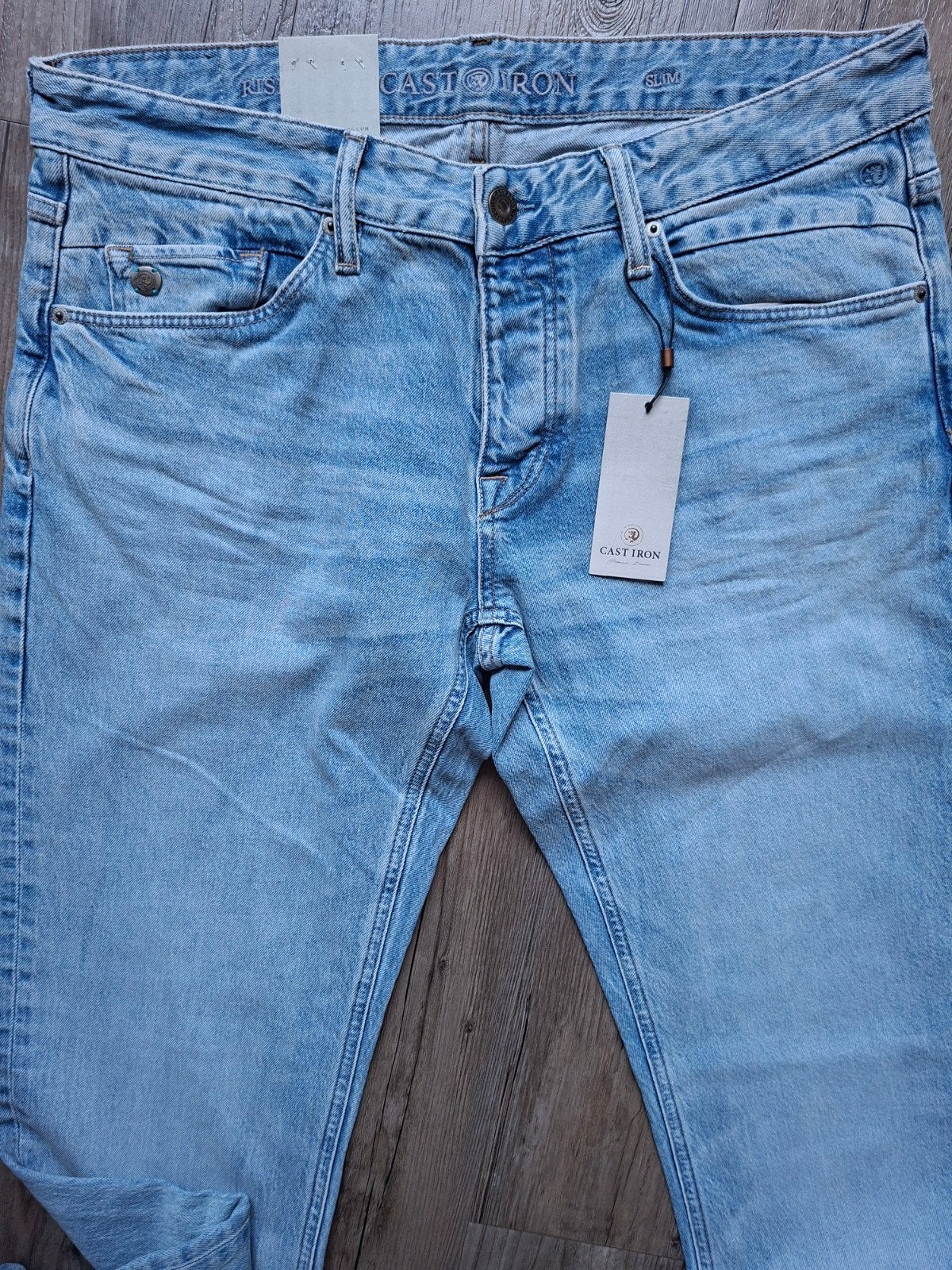 CAST IRON Riser slimfit jeans W36 L36, W36 - W38 (confectie 52/54), Blauw, Nieuw, Ophalen of Verzenden